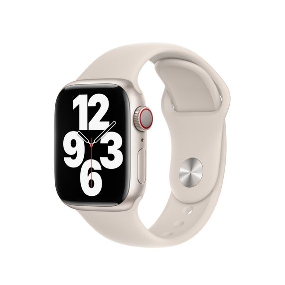 1612327 Apple Watch Series 7 MKJ83VC/A (GPS + Cellular) 45mm Starlight  Aluminum Case with Starlight Sport Band